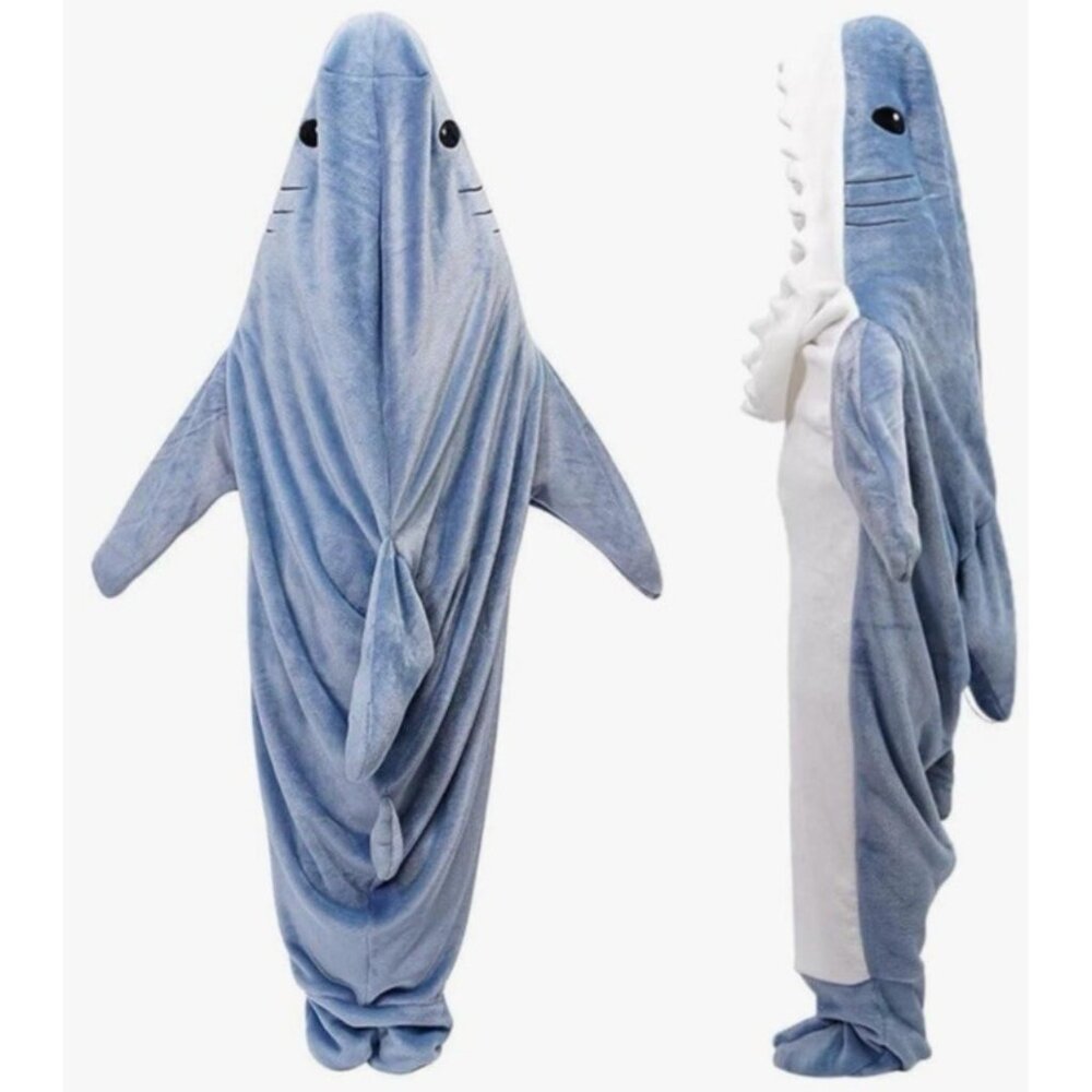 Shark Blanket Hoodie  Adult Kid Shark Sleeping Bag Height 170CM Fun Warm